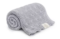 Koce i narzuty dla dzieci - Kocyk Ze 100% Wełny Merino Grey Pearl - Premium Collection, My Memi - miniaturka - grafika 1