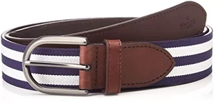 Hackett London Męski pasek Gros Grain Belt, niebieski (granatowy/biały), 26 - Paski - miniaturka - grafika 1