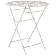Ławy i stoliki kawowe - Stolik ogrodowy metalowy ø 70 cm biały SCAFA - miniaturka - grafika 1