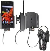 Uchwyty samochodowe do telefonów - Uchwyt do Sony Xperia XZ z wbudowaną ładowarką samochodową do profesjonalnego montażu - miniaturka - grafika 1