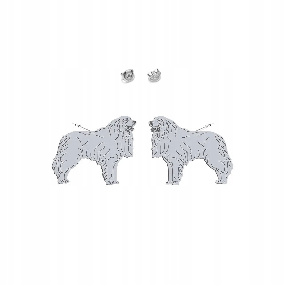 Kolczyki Srebrne z Pirenejski Pies Górski 925 Biżuteria DEDYKACJA GRATIS