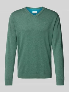 Sweter z dzianiny o kroju regular fit z czystej bawełny - Swetry męskie - miniaturka - grafika 1