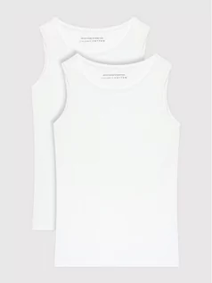 Koszulki dla dziewczynek - Benetton United Colors Of Komplet 2 topów 3OP80H014 Biały Regular Fit - grafika 1
