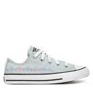 Buty dla dziewczynek - Trampki Converse Chuck Taylor All Star Florals A11776C Błękitny - miniaturka - grafika 1