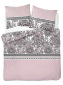 Pościel - Pościel z mikrofibry 220x200 Kwiaty różowa pudrowa 4612 B 30 Light - miniaturka - grafika 1