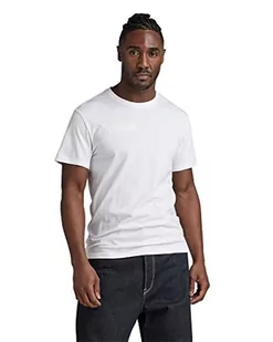 G-STAR RAW Męski t-shirt Velcro, biały (White 336-110), L, biały (White 336-110), L - Koszulki męskie - miniaturka - grafika 1