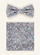 Krawaty i muchy męskie - Paul Zestaw: Mucha Z Poszetką grau - miniaturka - grafika 1