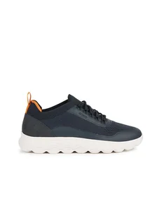 Geox Sneakersy "Spherica" w kolorze granatowo-pomarańczowym - Trampki męskie - miniaturka - grafika 1