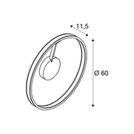 Lampy sufitowe - SLV Lampa sufitowa LED One, możliwość ściemniania, czarny, salon / jadalnia, aluminium, nowoczesny - miniaturka - grafika 1