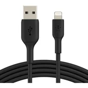 Kable USB - Belkin PVC USB-A to Lig htning 1m Black - miniaturka - grafika 1