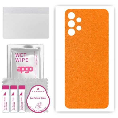 folia naklejka skórka strukturalna na TYŁ do Samsung Galaxy A13 SM-A137F - Pomarańczowy Pastel Matowy - apgo SKINS