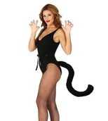 Gadżety na imprezę - Ogon Kota Czarny 50 Cm - miniaturka - grafika 1