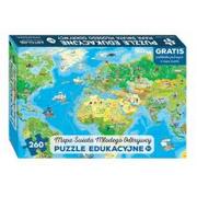 Puzzle - Artglob Puzzle 260 - Mapa Świata Młodego Odkrywcy - miniaturka - grafika 1