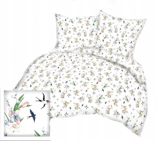 pościel bawełna lux 160x220 + 2 poszewka B 548-2 zając tulipan bi Wielkanoc - Pościel pościel bawełna lux 160x220 + 2 poszewka B 548-2 zając tulipan bi Wielkanoc - Pościel - miniaturka - grafika 1