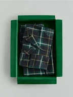 Moda i Uroda OUTLET - Reserved - Dwuczęściowa piżama w kratę - ciemnozielony - miniaturka - grafika 1