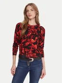 Swetry damskie - Desigual Sweter Lund 25WWJF16 Czerwony Regular Fit - miniaturka - grafika 1