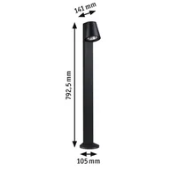 Lampy ogrodowe - Paulmann Caissa słupek, czujnik, antracyt 3 000 K - miniaturka - grafika 1