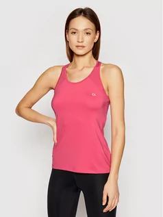 Koszulki i topy damskie - Calvin Klein Performance Top Mesh Back Tank 00GWS1K136 Różowy Regular Fit - grafika 1