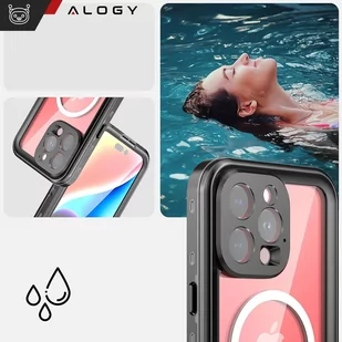 Etui do Apple iPhone 15 Pro Pancerne 360 case wodoodporne Armor IP68 Alogy czarne - Etui i futerały do telefonów - miniaturka - grafika 2