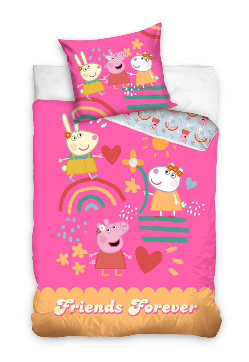 Komplet pościeli Świnka Peppa i Przyjaciele 140 x 200 cm