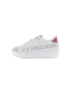 Trampki damskie - U.S. Polo Assn. Sneakersy w kolorze biało-różowym - miniaturka - grafika 1