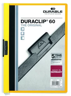 Durable SKOROSZYT ZACISKOWY DURACLIP ORIGINAL ŻÓŁTY 60K - Teczki i skoroszyty - miniaturka - grafika 1