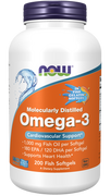 Witaminy i minerały - Now® Foods NOW Omega-3, destylowana molekularnie, 200 kapsułek rybnych - miniaturka - grafika 1