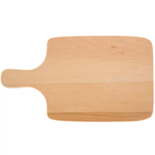 Domotti Deska do krojenia drewniana prostokątna z rączką Woody 34 x20 cm - Deski do krojenia - miniaturka - grafika 1