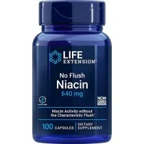 Life Extension No Flush Niacin 640 mg  Suplement diety 100 kaps. - Witaminy i minerały - miniaturka - grafika 1
