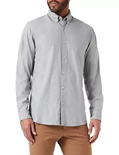 Koszule męskie - SELECTED HOMME Męska koszula Button-down, Szary melanż/szczegóły: melanż, XL - grafika 1