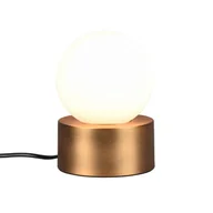 Lampy stojące - Trio Rl Countess R59051004 lampa stołowa lampka 1x25W E14 biała/złota - miniaturka - grafika 1