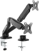 Akcesoria do serwerów - Value Podwójne ramię do monitora LCD, uchwyt stołowy, sprężyna gazowa, 5 punktów obrotu, czarny - miniaturka - grafika 1