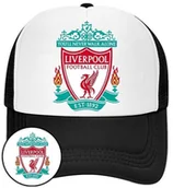 Czapki i chusty sportowe męskie - Czapka z Daszkiem Liverpool Czarna z Nadrukiem Siatka Bejsbolówka - miniaturka - grafika 1