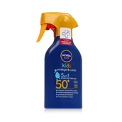 Balsamy i kremy do opalania - Nivea Sun Kids Protect & Care Sun Spray 5 in 1 SPF50+ Preparat do opalania ciała dla dzieci 270 ml - miniaturka - grafika 1