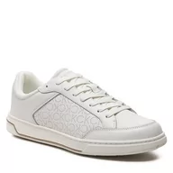 Półbuty męskie - Sneakersy Calvin Klein Low Top Lace Up Lth Perf Mono HM0HM01428 White/Feather Grey Perf Mono 0K8 - miniaturka - grafika 1
