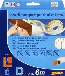 Stomil Sanok USZCZELKA DO OKIEN I DRZWI, EPDM, TYP D, BIAŁA, 6M 76752 STOMIL SANOK 76752 - Akcesoria do drzwi - miniaturka - grafika 1