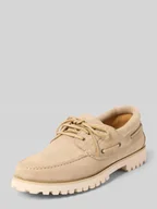 Półbuty męskie - Buty żeglarskie ze skóry z profilowaną podeszwą - miniaturka - grafika 1