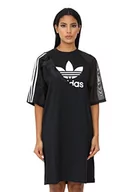 Koszulki i topy damskie - adidas Damska koszulka sukienka, czarno-biała, 34 - miniaturka - grafika 1
