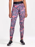 Spodnie sportowe damskie - Craft Legginsy sportowe "Core Essence" ze wzorem - miniaturka - grafika 1