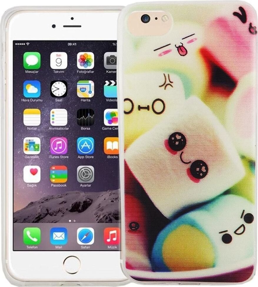 Etui na telefon komórkowy Apple iPhone 8 Etui ochronne z motywem Slim silikon TPU napis Marshmallows