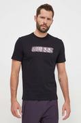 Koszulki męskie - Guess t-shirt bawełniany męski kolor czarny z nadrukiem - miniaturka - grafika 1