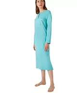 Kurtki damskie - Damart Damska kurtka damska Chemise De Nuit Manches Longues, Maille Jersey, turkusowy, 38-40 (S) - miniaturka - grafika 1