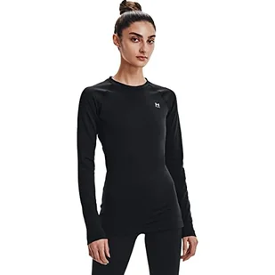 Under Armour Koszulka damska Authentics z długim rękawem z okrągłym dekoltem, Czarny (001)/biały, S - Koszulki i topy damskie - miniaturka - grafika 1
