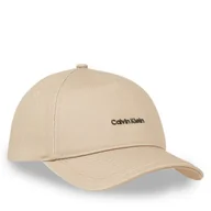 Czapki męskie - Czapka z daszkiem Calvin Klein Metal Lettering Bb Cap K50K511999 Beżowy - miniaturka - grafika 1