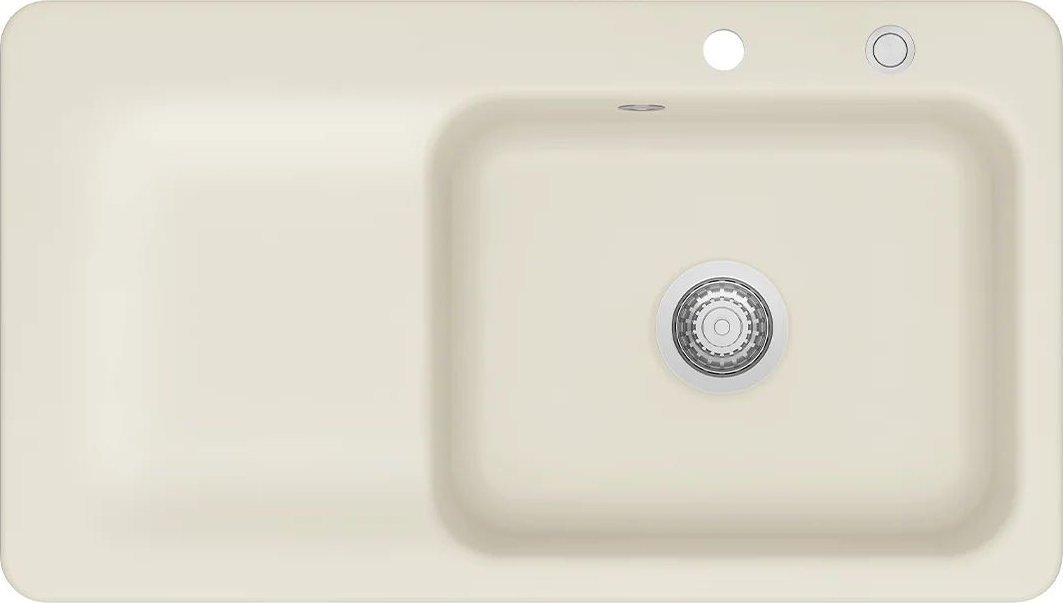 SYSTEMCERAM Zlewozmywak Juna 90 Jasmin, Zlewozmywak ceramiczny, korek manualny