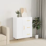 Komody - vidaXL Szafka, biała, połysk, 69,5x34x90 cm, materiał drewnopochodny - miniaturka - grafika 1