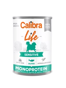 CALIBRA Dog Life Sensitive Salmon with rice 400g - Mokra karma dla psów - miniaturka - grafika 1
