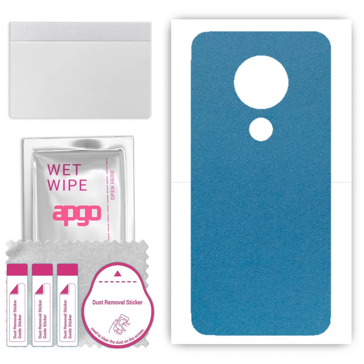 Folia naklejka skórka strukturalna na TYŁ Zamsz do Nokia 7.2 - Zamsz Niebieski - apgo SKINS