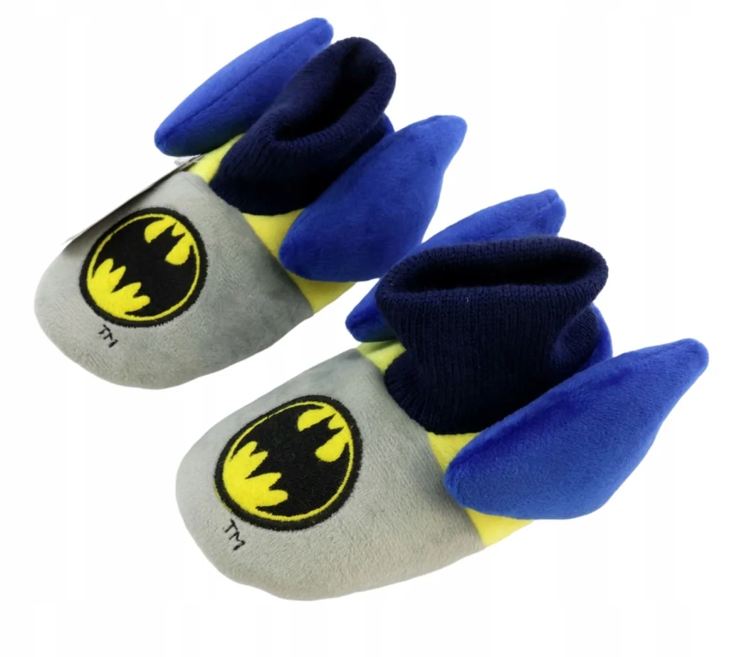 Kapcie domowe pantofle dziecięce dla chłopaka Batman r. 22 Ciepłe Haft