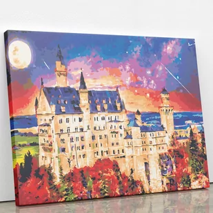 Zamek wieczorową porą - Malowanie po numerach 50x40 cm - Malowanie po numerach - miniaturka - grafika 1
